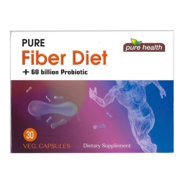 PURE HEALTH FIBER DIET +60 BILLION PROBIOTIC 30 CAPSULES