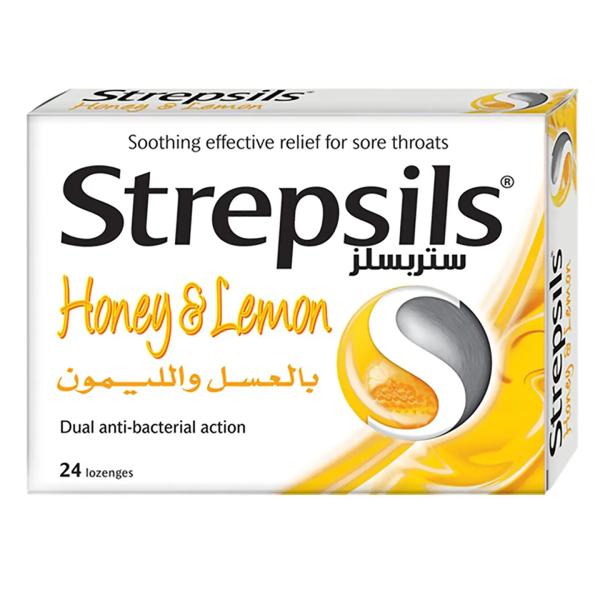 STREPSILS HONEY LEMON 24 LOZENGES