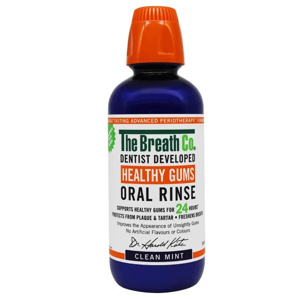 The Breath Co Healthy Gums Clean Mint Mouthwash 500Ml ( DARK BLUE )