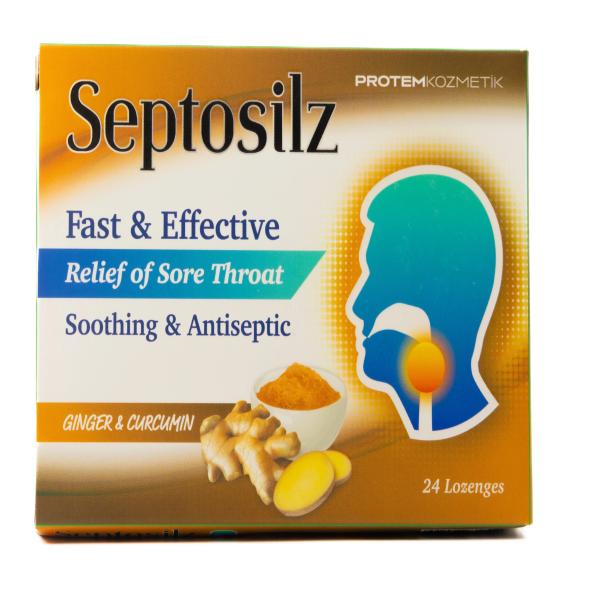 SEPTOSILZ GINGER 24 LOZENGES