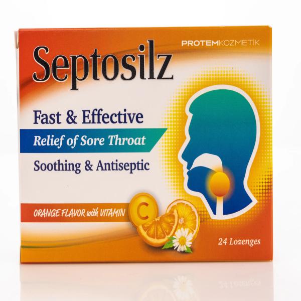 SEPTOSILZ ORANGE 24 LOZENGES