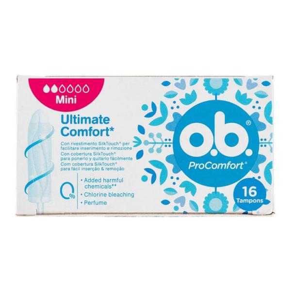 O.B PROCOMFORT TAMPONS MINI 16 PCS