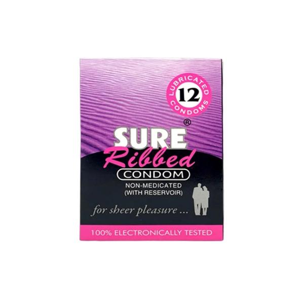 SURE LUBRICATED MALE CONDOM 12 PCS