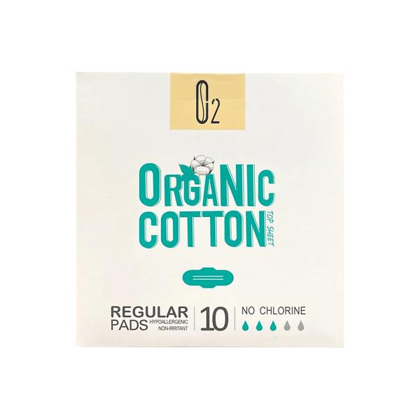 ORGANIC COTTON REGULAR PADS 10 PCS ( 240 MM )
