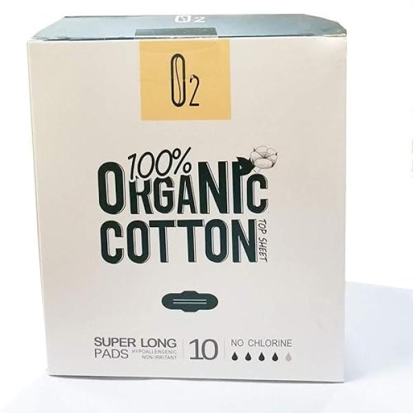 ORGANIC COTTON SUPER LONG PADS 10 PCS ( 290 MM )