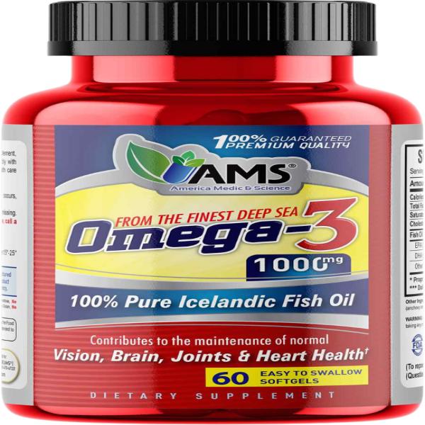 AMS OMEGA-3 1000MG 60 SOFT GELS