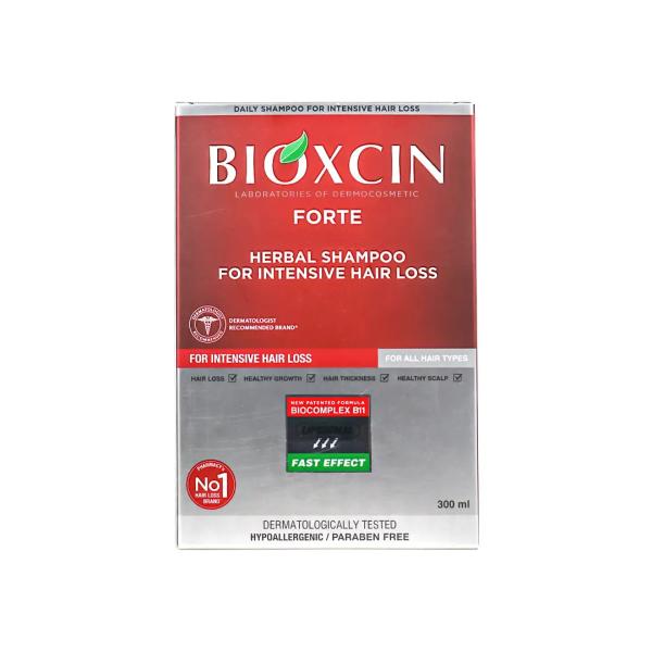 BIOXCIN FORTE HERBAL SHAMPOO FOR INTENSIVE HAIR LOSS ( ALL HAIR TYPES ) 300 ML