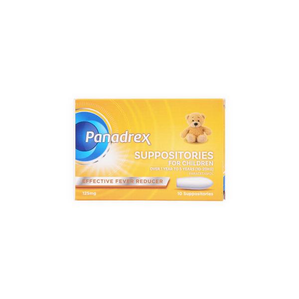 PANADREX 125MG SUPPOSITORIES 10'S