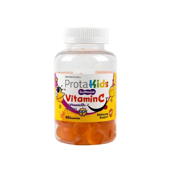 PROTEM PHARMA PROTA KIDS VITAMIN C + VITAMIN D3 60 GUMMIES