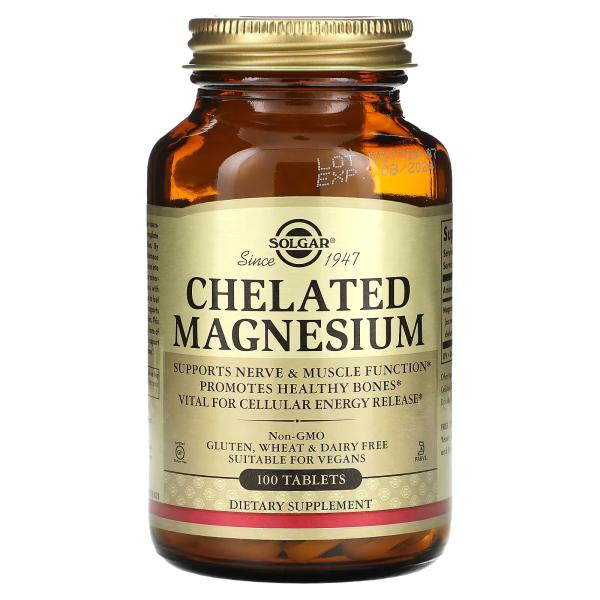 SOLGAR CHELATED MAGNESIUM 100 TAB