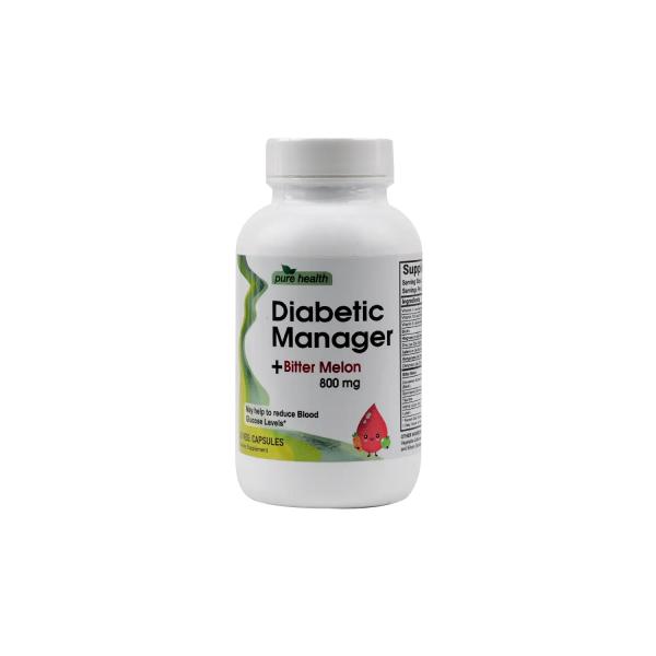 PURE HEALTH DIABETIC MANAGER + BITTER MELON 800 MG 60 CAPSULES