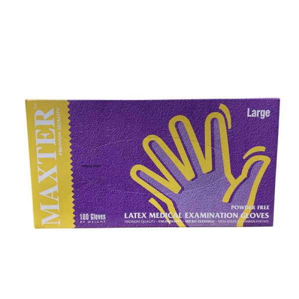 MAXTER LATEX GLOVES POWDER FREE LARGE
