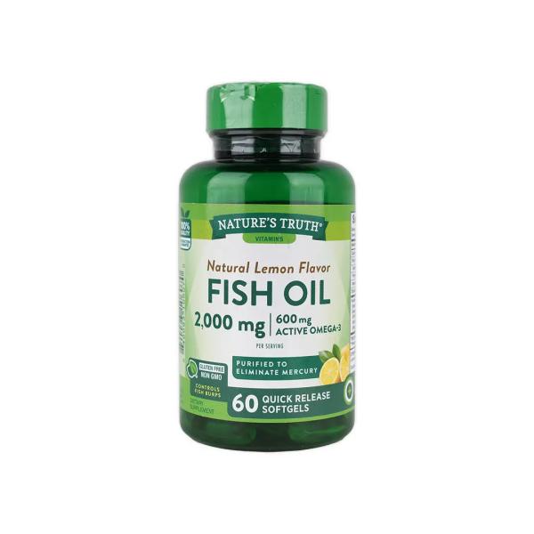 NATURES TRUTH FISH OIL LEMON FLAVOR 60 SOFTGELS