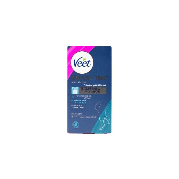 VEET WAX STRIPS SENSITIVE SKIN BODY&LEGS 20'S