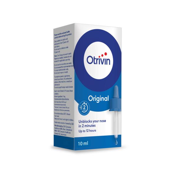 OTRIVIN 1% NASAL DROPS 10ML