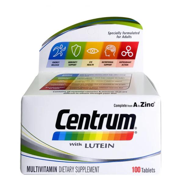 CENTRUM WITH LUTEIN TABS 100'S
