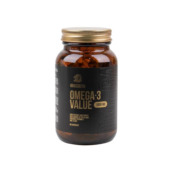 GRASSBERG OMEGA-3 VALUE 1000 MG 60 CAPSULES