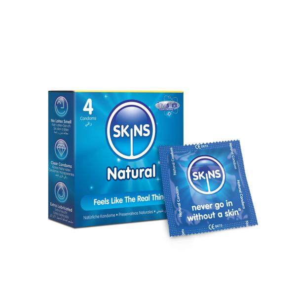 SKINS NATURALS 4 CONDOMS
