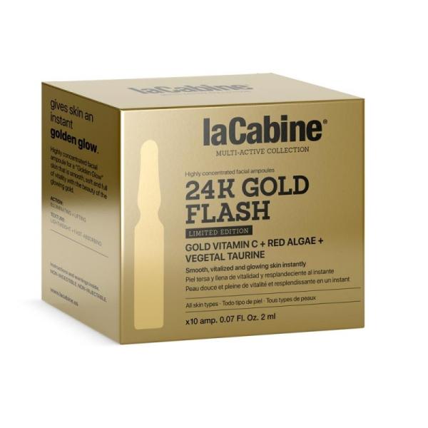 LACABINE 24K GOLD FLASH FACIAL 10 AMPOULES 2 ML
