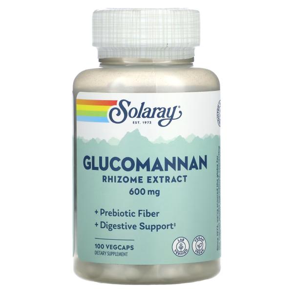 SOLARAY GLUCOMANNAN 600 MG 100 CAPSULES