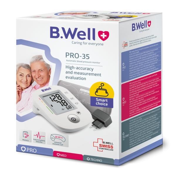 B.WELL AUTOMATIC BLOOD PRESSURE MONITOR PRO-35 ( MEDIUM )