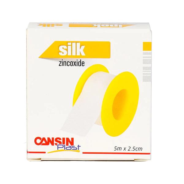 CANSINPLAST SILK ZINCOXIDE (5X2.5)CM NO-128-i