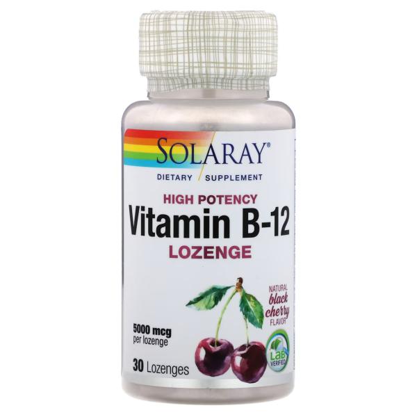SOLARAY VITAMIN B-12 5000 MCG 30 LOZENGES