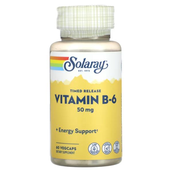 SOLARAY VITAMIN B6 50MG 60 V.CAPS