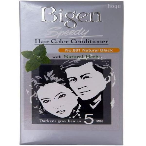 BIGEN MENS SPEEDY HAIR COLOR CONDITIONER 881 NATURAL BLACK