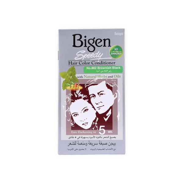 BIGEN MENS SPEEDY HAIR COLOR CONDITIONER 882 BROWNISH BLACK